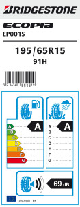 Bridgestone Ecopia Tyre Label